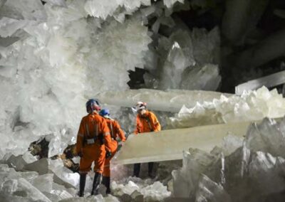 Megacristales de Selenita de la Mina Naica