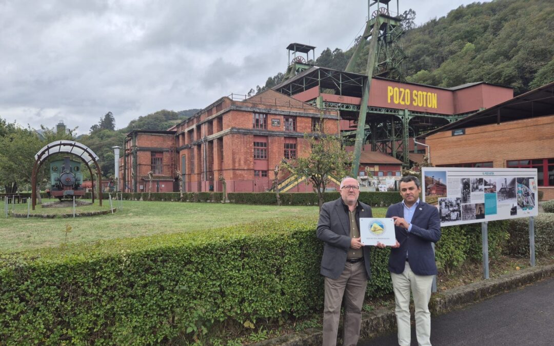 Entrega del Sello Distintivo SEDPGYM al Pozo Sotón (HUNOSA) el 09-10-2025 en Asturias. Se reconoce su excelencia en la gestión del patrimonio minero y el turismo industrial.