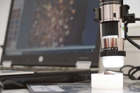 Figura 5. Microfotografiado digital de muestras. Figure 5. Digital micrograph of samples.